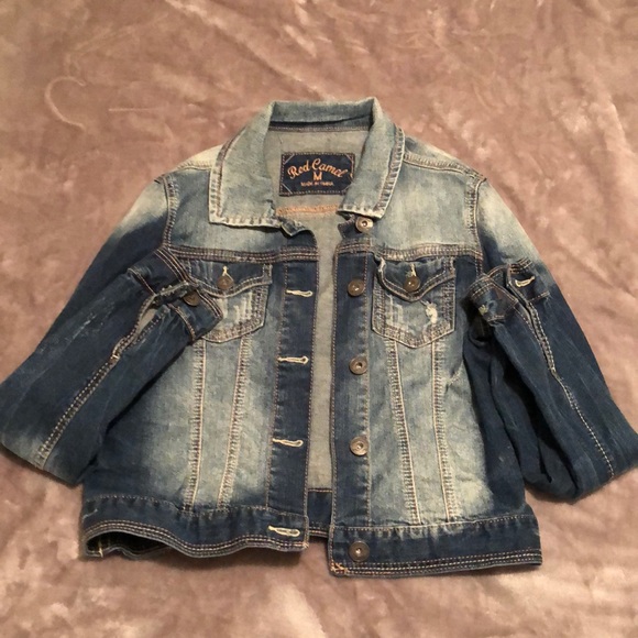 red camel jean jacket